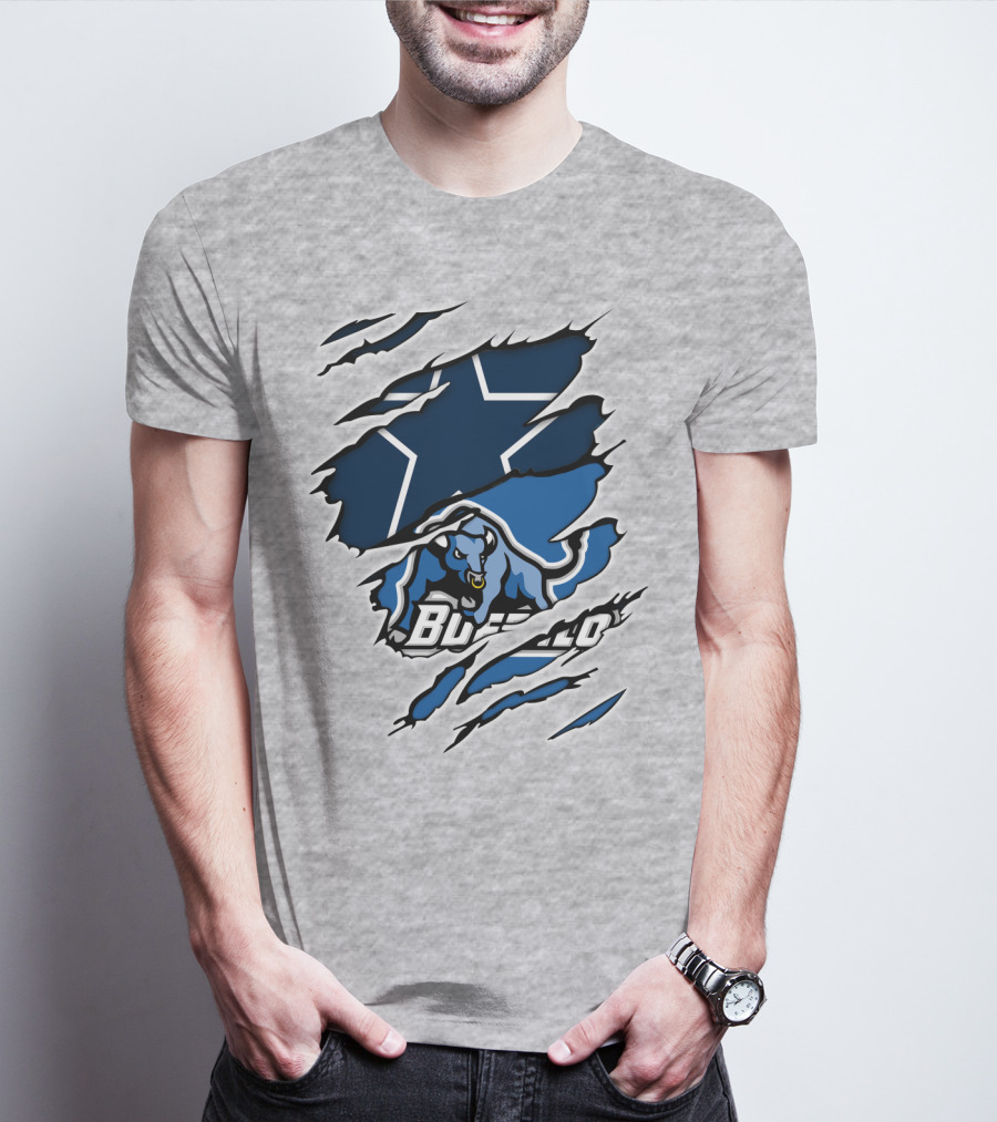 Cowboys Buffalo Bulls Star Claw Marks T-Shirt