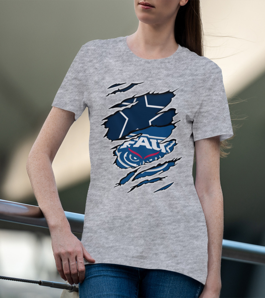 Cowboys Atlantic FAU Owls Star Claw T-Shirt