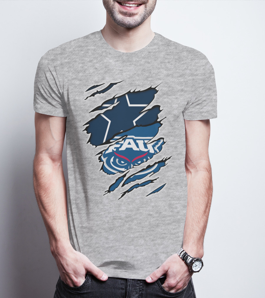 Cowboys Atlantic FAU Owls Star Claw T-Shirt