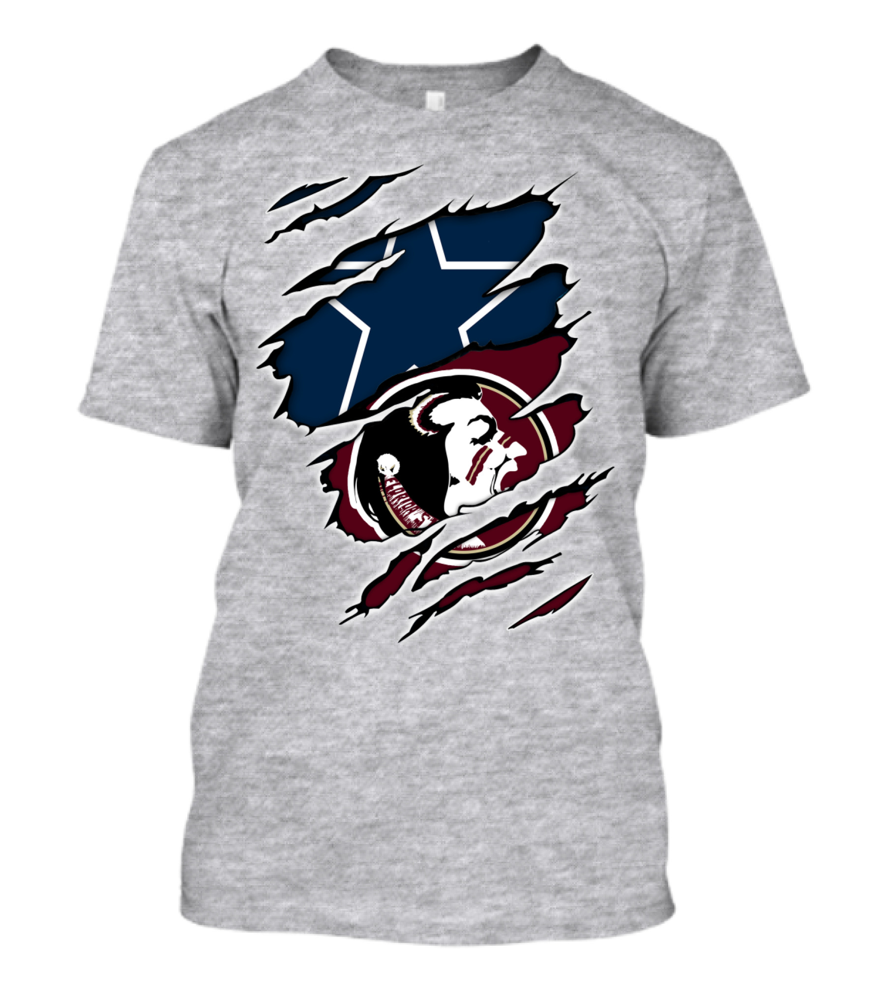 Cowboys Seminoles Star Logo Football Fan Merge T-Shirt