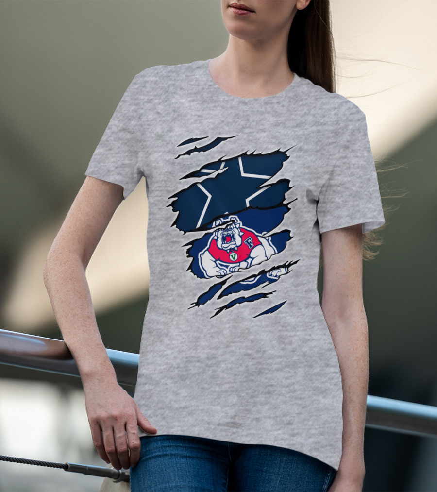 Fresno State Bulldogs Cowboys Star Integration T-Shirt