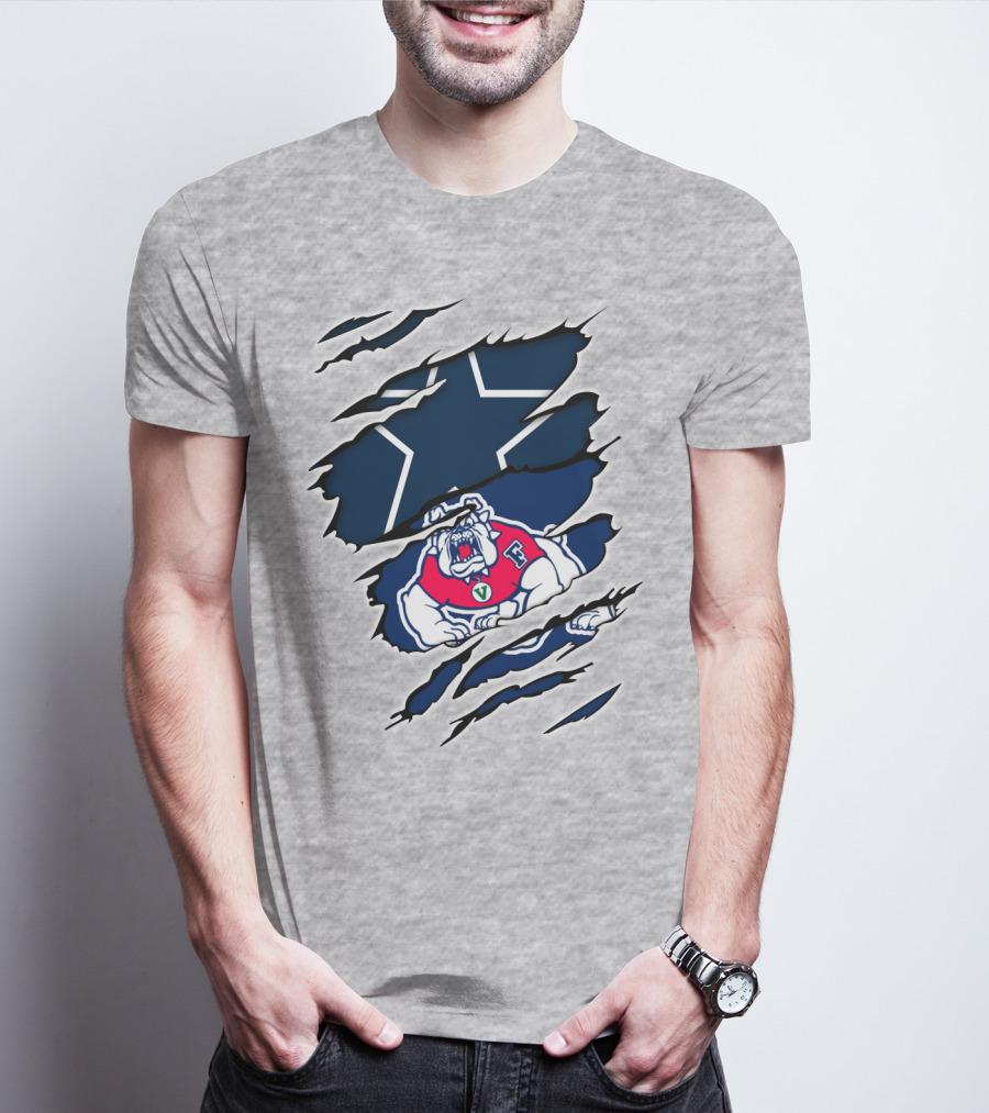 Fresno State Bulldogs Cowboys Star Integration T-Shirt