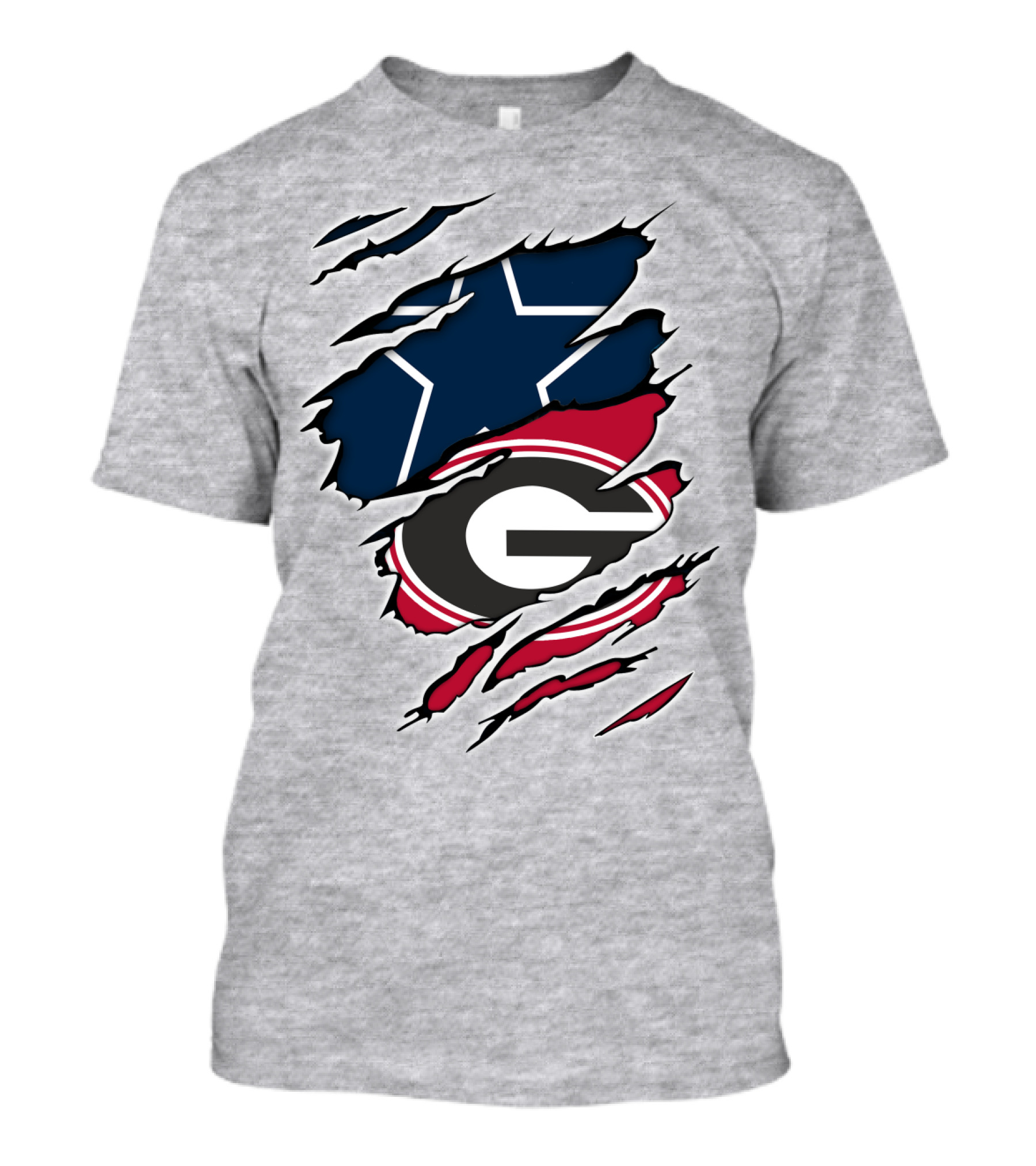 Cowboys Star Georgia Bulldogs G Logo Fusion Rip T-Shirt