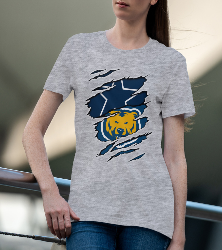 Cowboys Bears Cowboys Star And Bear Claw T-Shirt