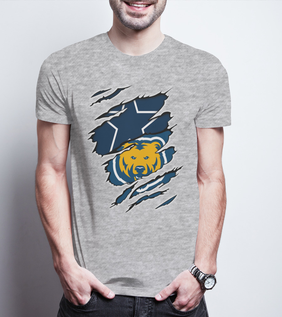 Cowboys Bears Cowboys Star And Bear Claw T-Shirt