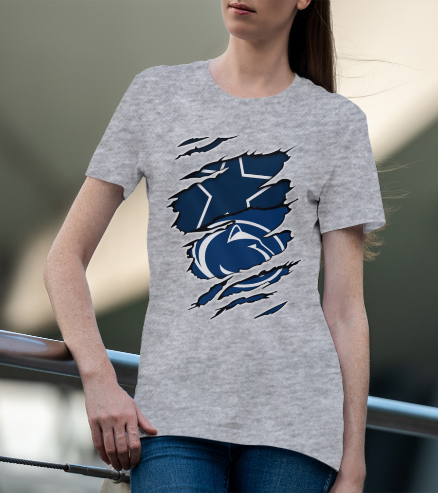 Cowboys Penn State Nittany Lions Star Claw Marks T-Shirt