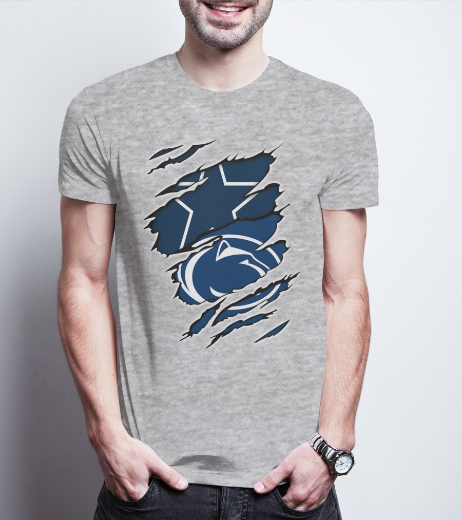 Cowboys Penn State Nittany Lions Star Claw Marks T-Shirt