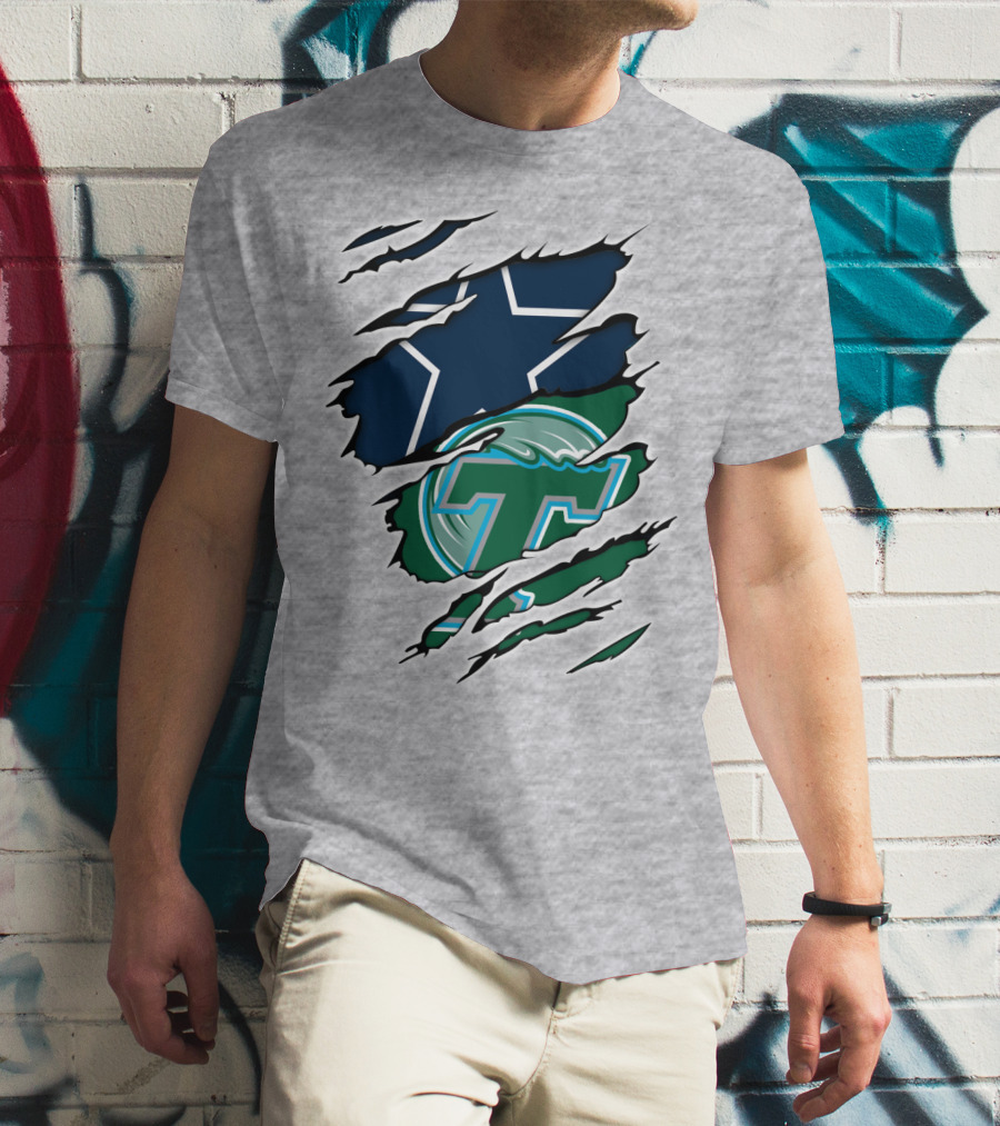 Cowboys Tulane Tornado Waves Star T-Shirt