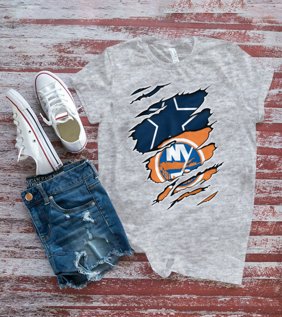 Dallas Cowboys New York Islanders Fan Crossover T-Shirt