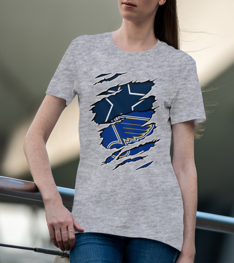 Cowboys Blues Dallas Stars St. Louis Blues T-Shirt