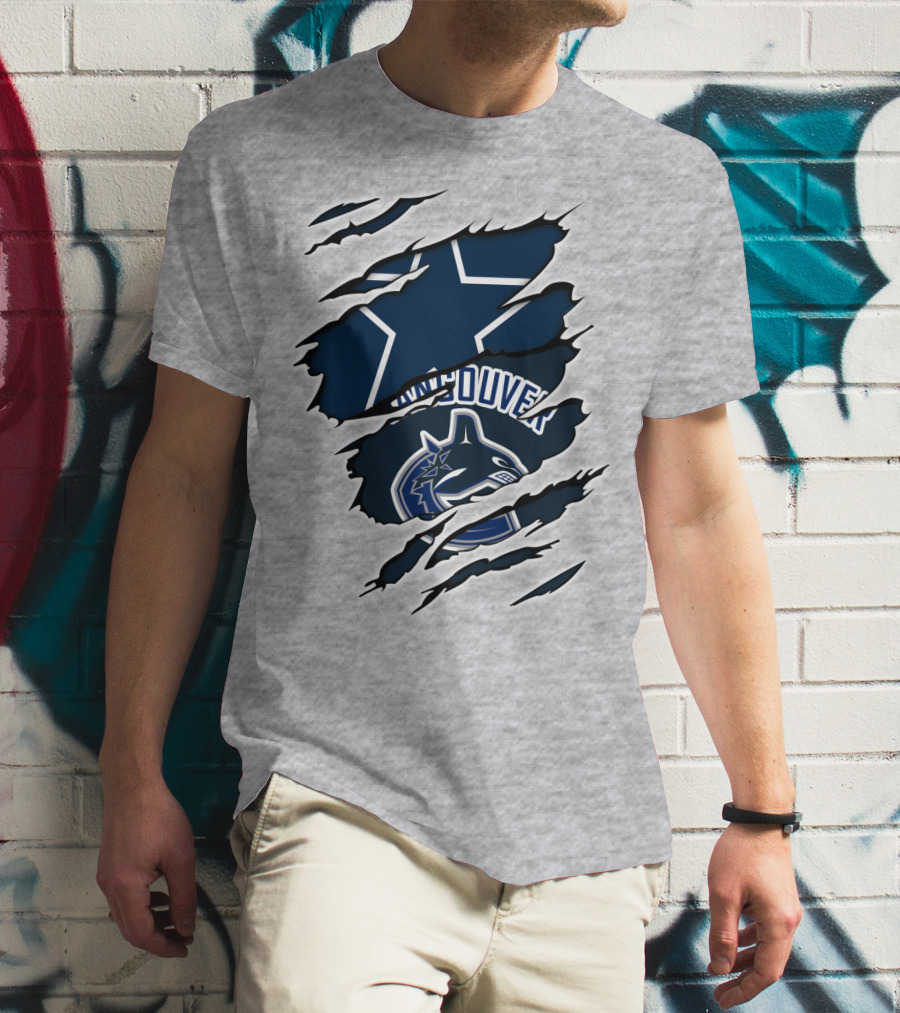 Cowboys Canucks Vancouver Star Claw Marks T-Shirt