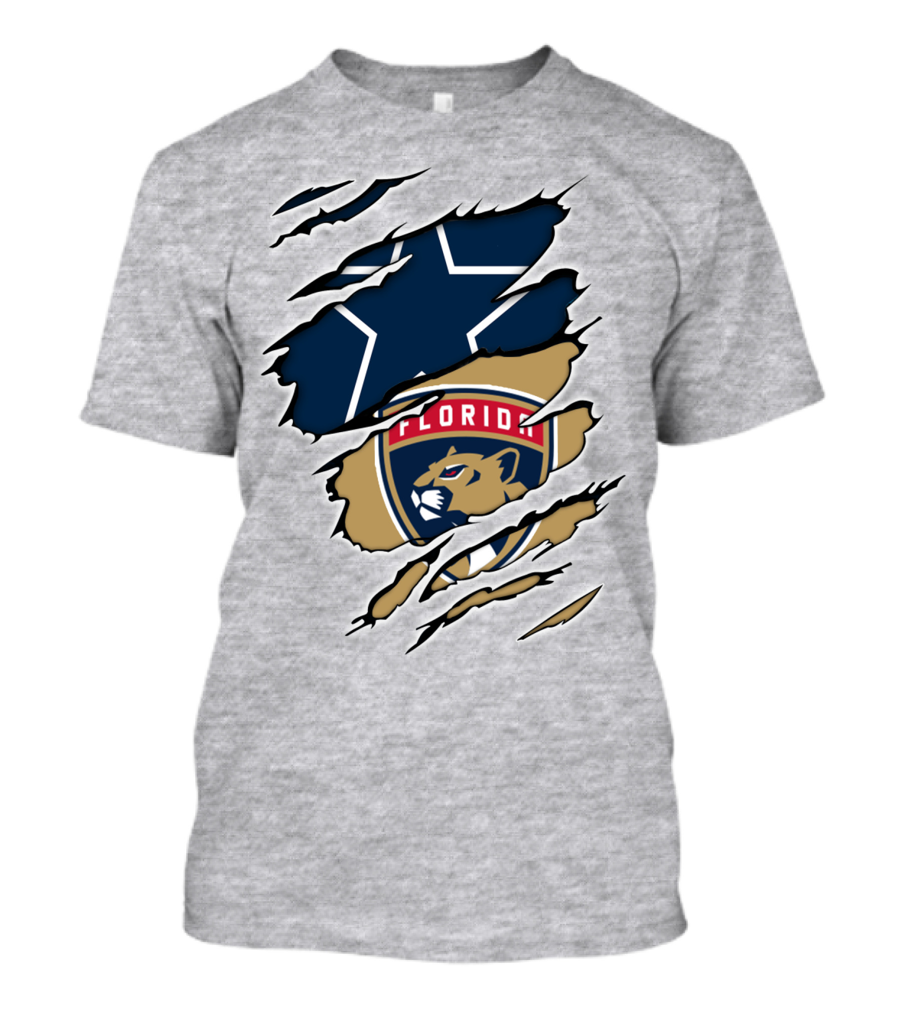 Dallas Cowboys Florida Panthers Emblem Fusion T-Shirt