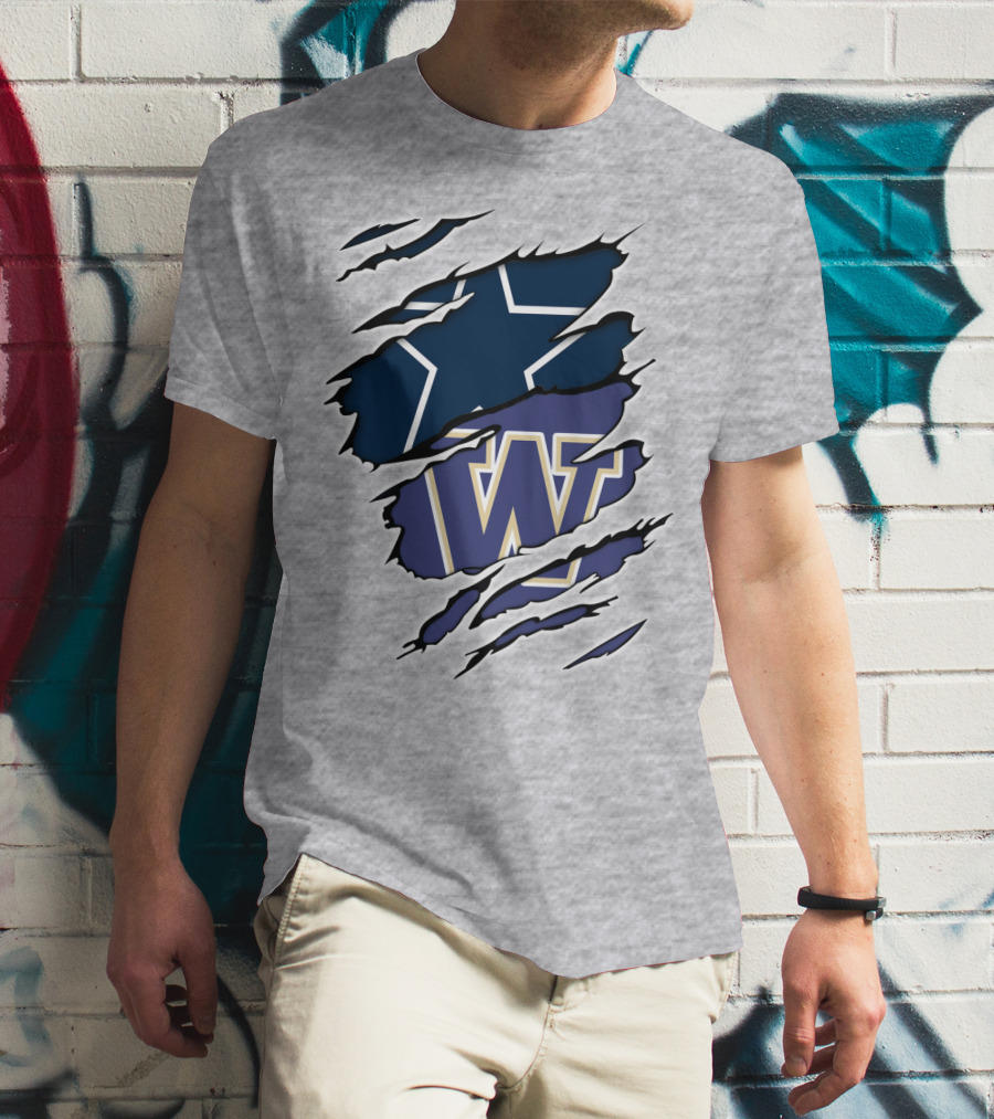 Cowboys Washington Star And W T-Shirt