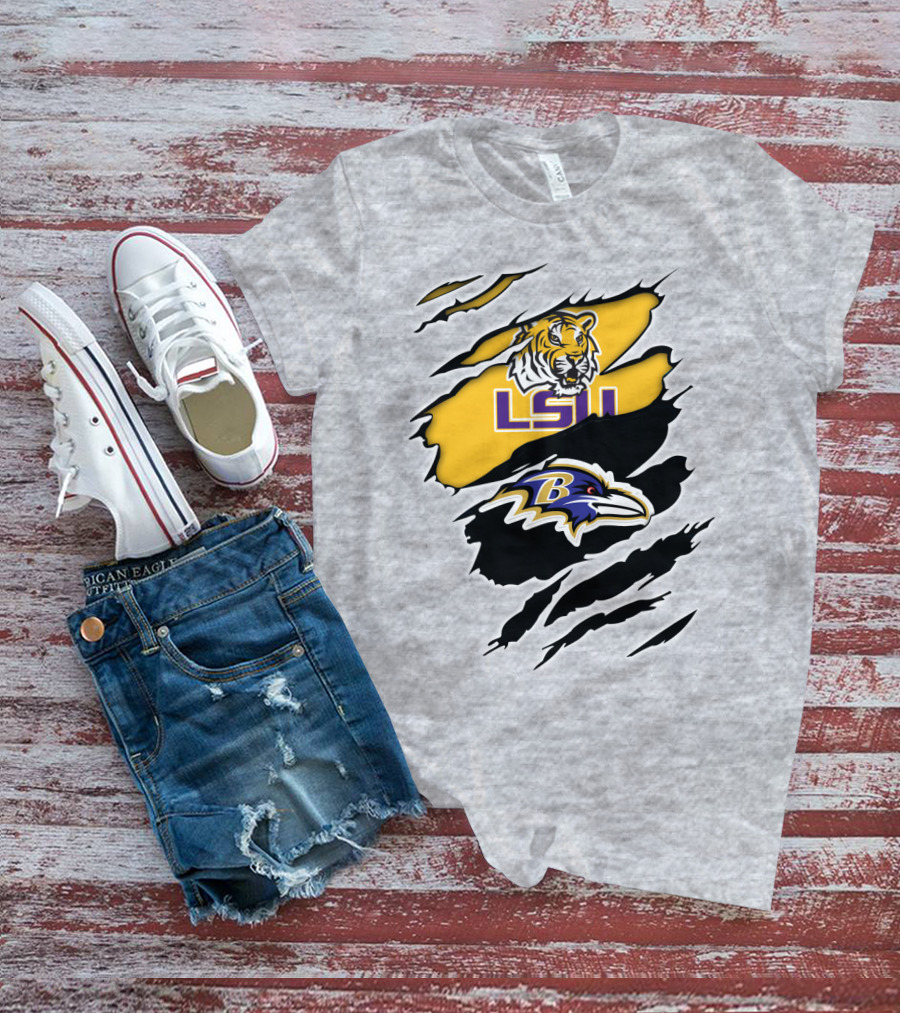 LSU Tigers Baltimore Ravens Claw T-Shirt