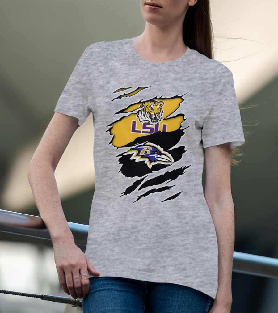 LSU Tigers Baltimore Ravens Claw T-Shirt
