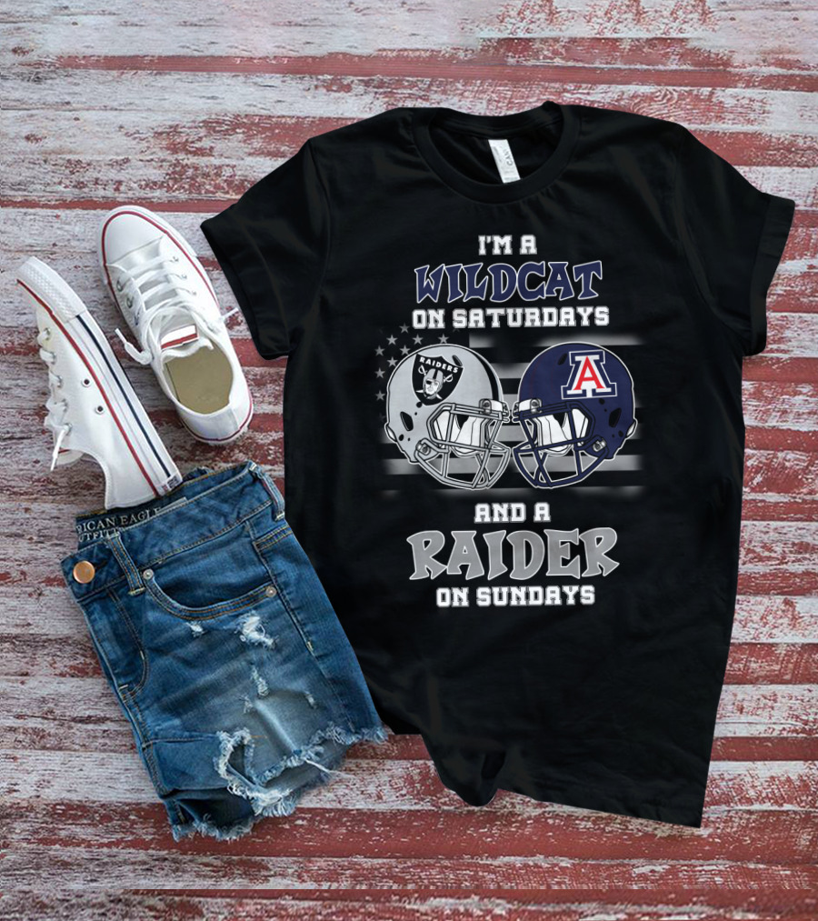 I'm A Wildcat On Saturdays And A Raider On Sundays T-Shirt
