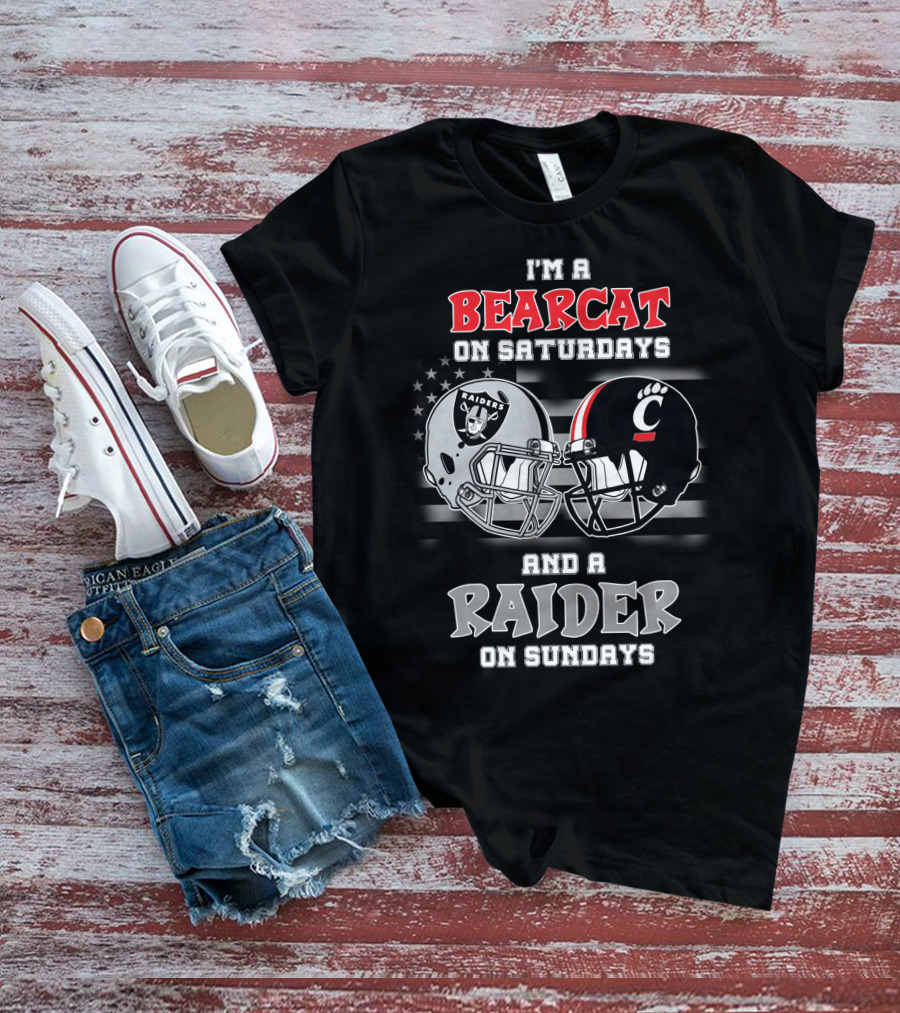 I'm A Bearcat On Saturdays And A Raider On Sundays T-Shirt