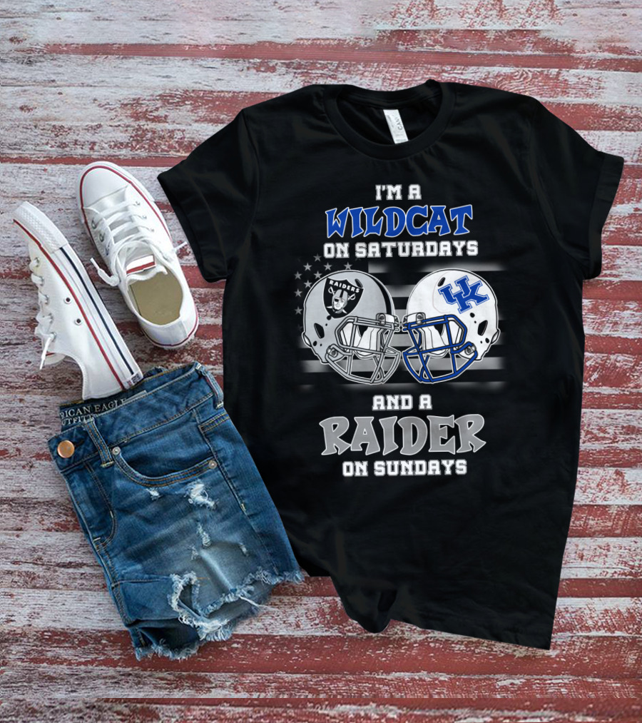 I'm A Wildcat On Saturdays And A Raider On Sundays T-Shirt