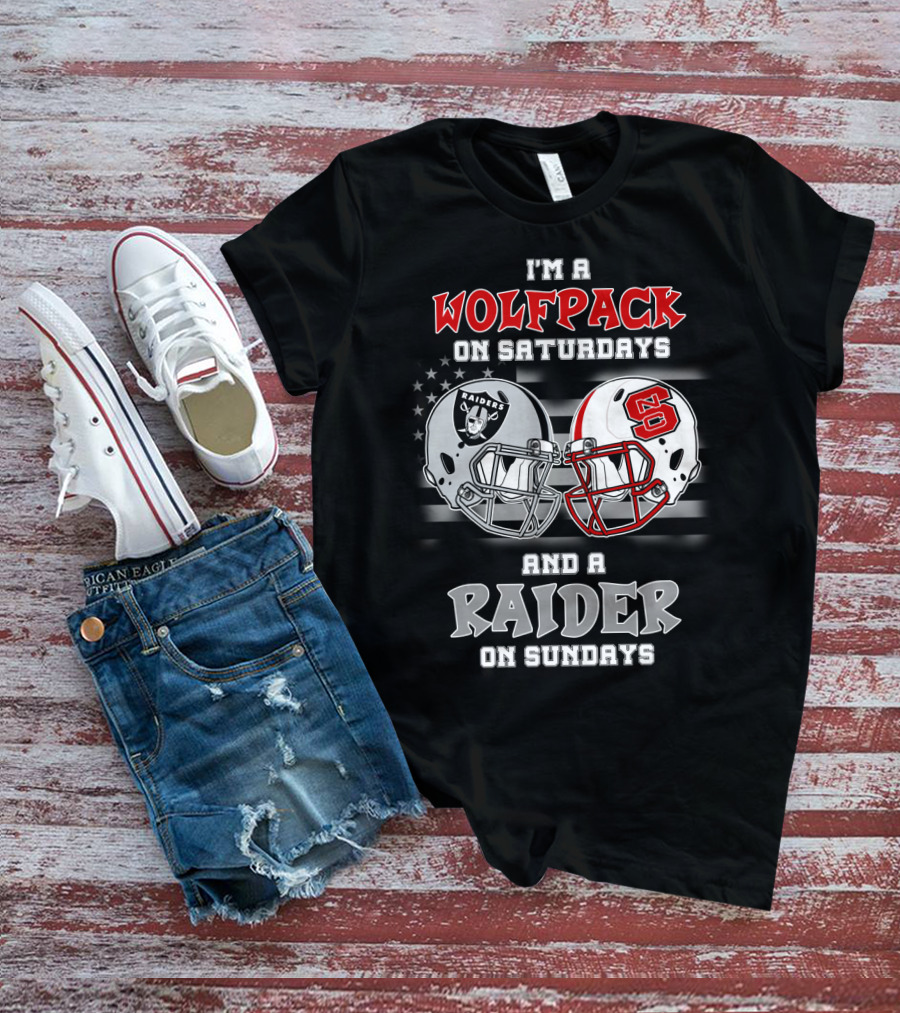 I'm A Wolfpack On Saturdays And A Raider On Sundays T-Shirt
