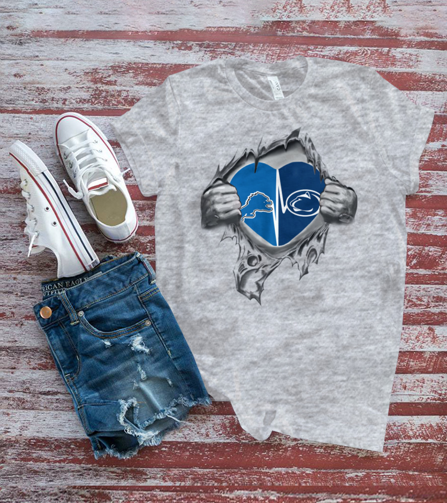 Penn State Lions Split Heart T-Shirt