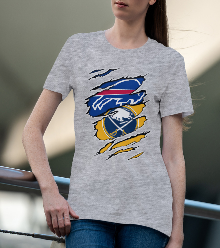 Buffalo Bills Sabres Logo Combo T-Shirt