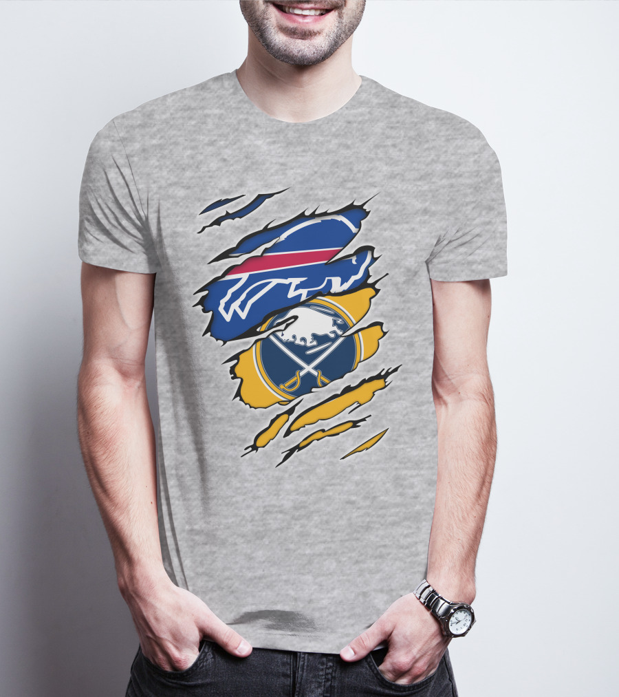 Buffalo Bills Sabres Logo Combo T-Shirt