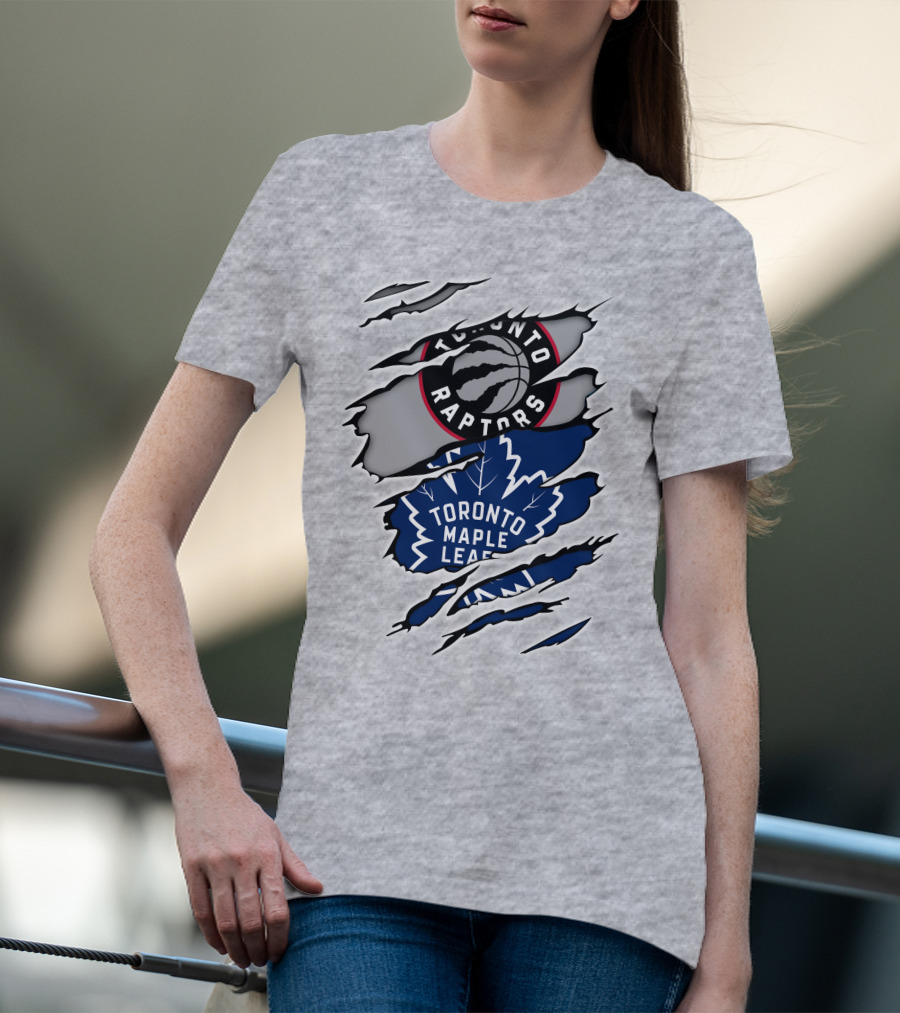 Toronto Raptors Toronto Maple Leafs Logo Mashup T-Shirt