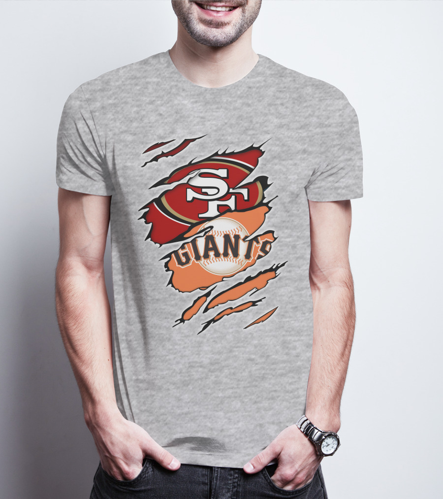 Giants Sf 49ers Baseball Football Combination T-Shirt