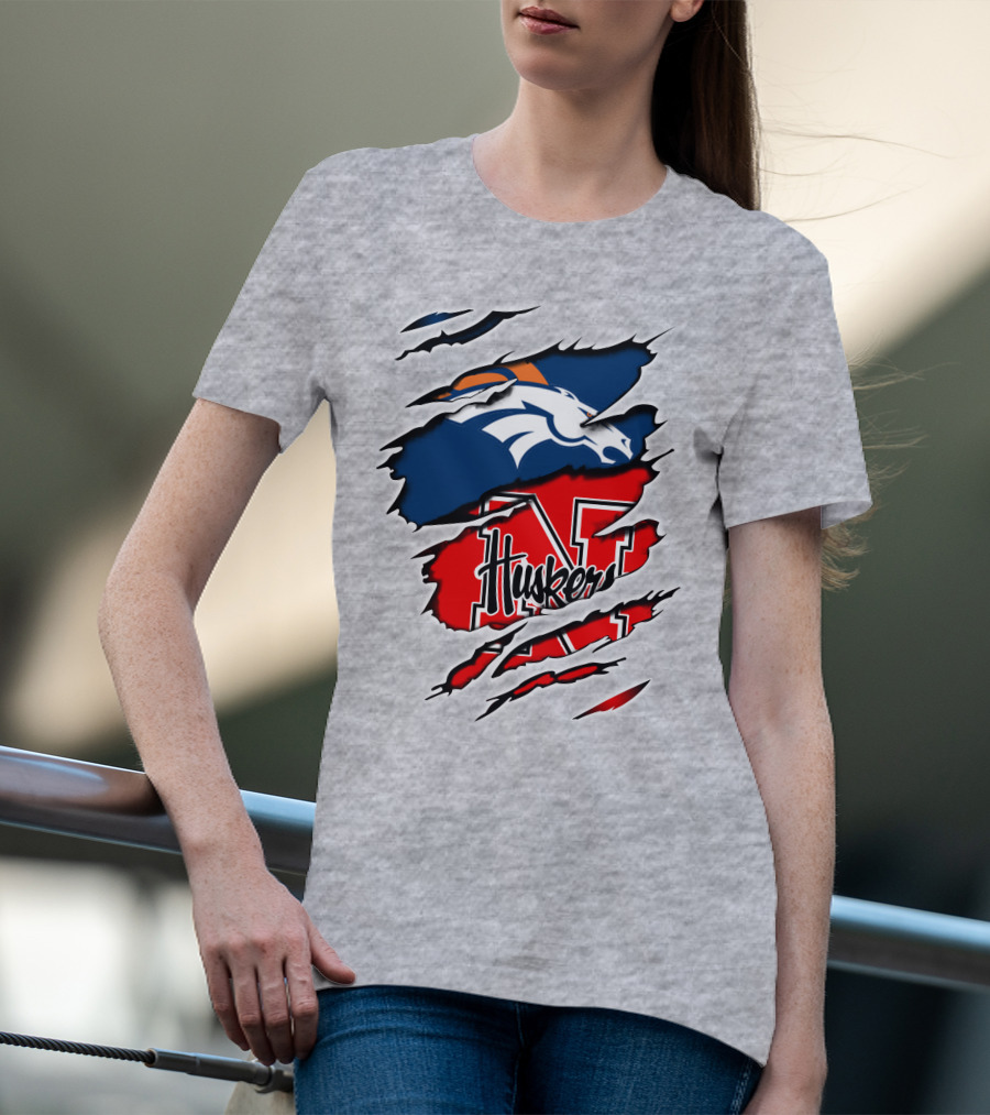 Broncos Huskers Broncos Huskers T-Shirt