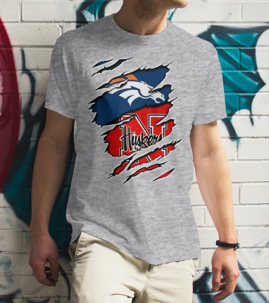 Broncos Huskers Broncos Huskers T-Shirt