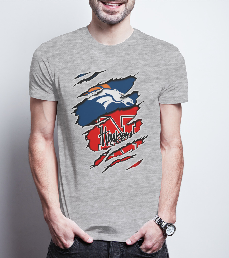 Broncos Huskers Broncos Huskers T-Shirt
