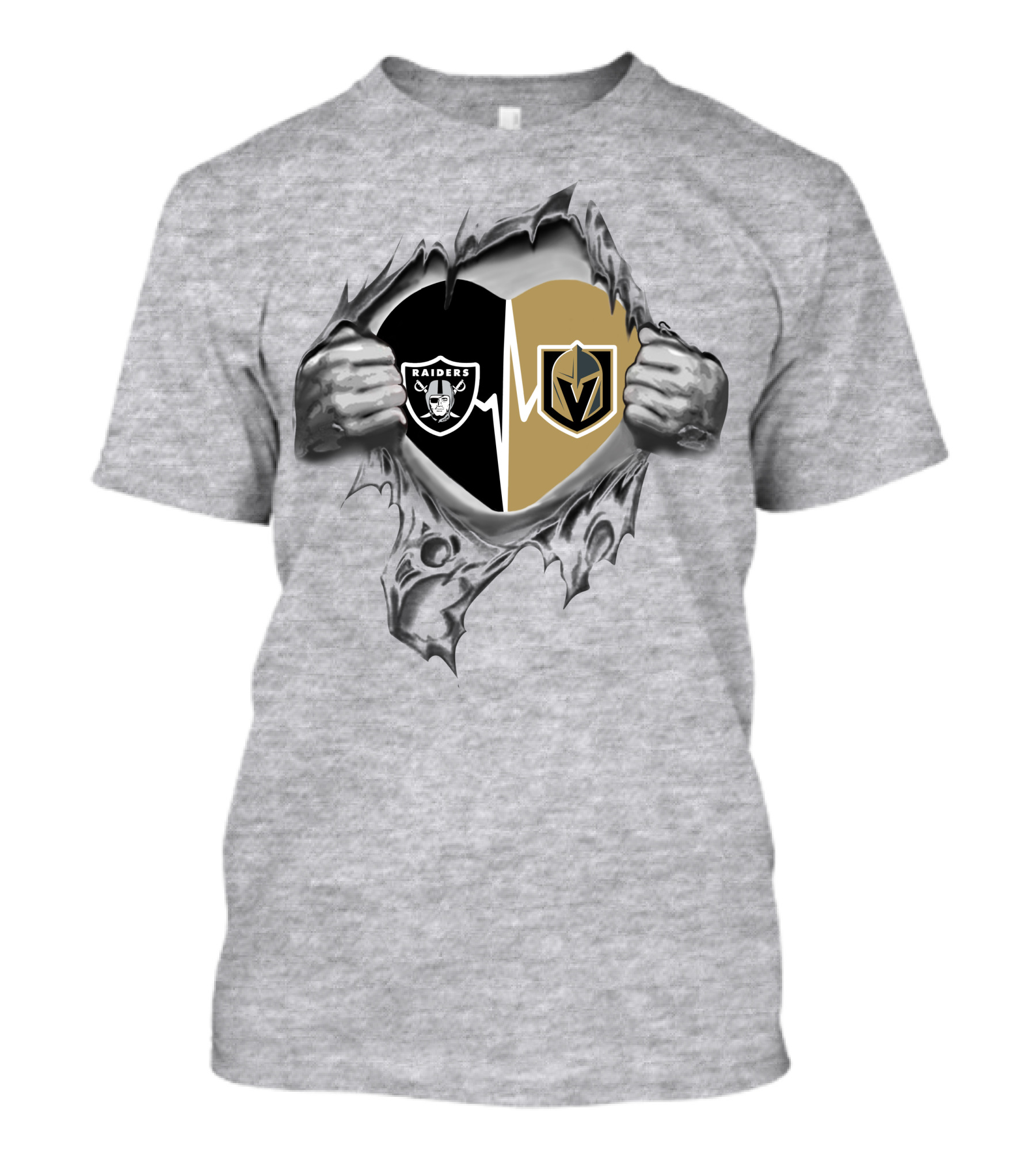 Golden Knights Raiders Heartbeat Fans Passion T-Shirt
