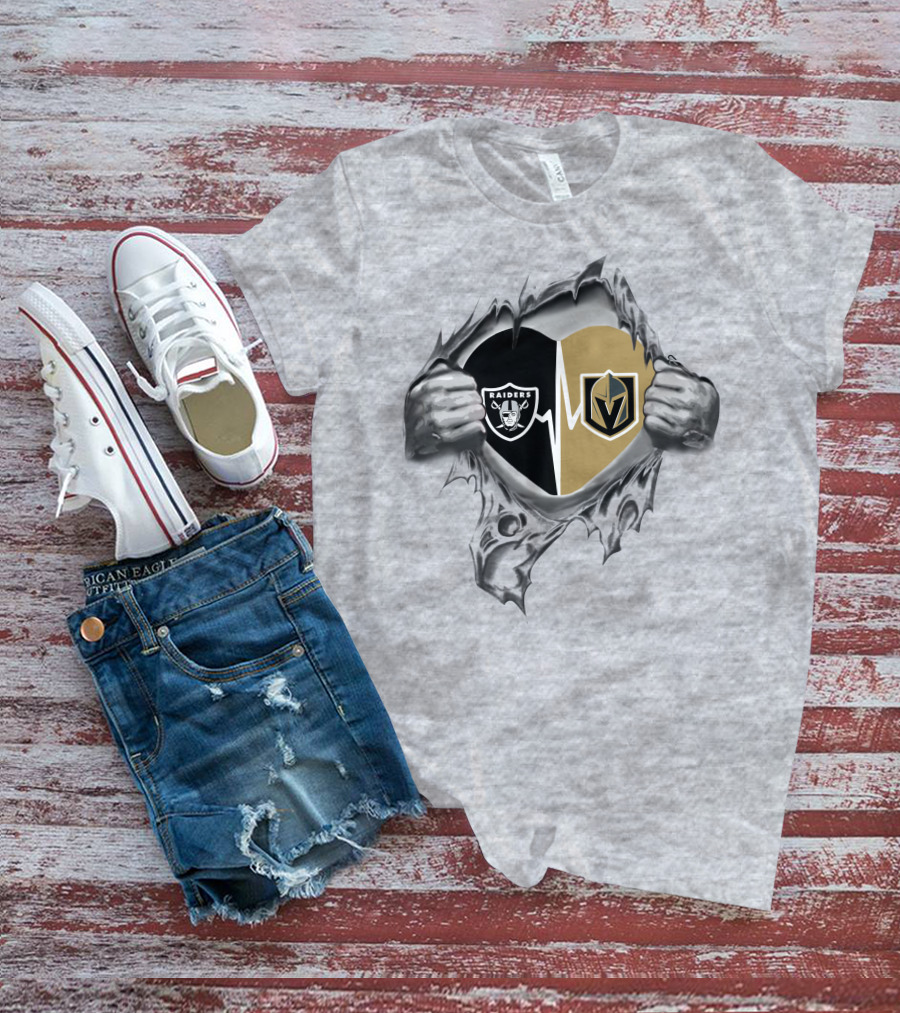 Golden Knights Raiders Heartbeat Fans Passion T-Shirt