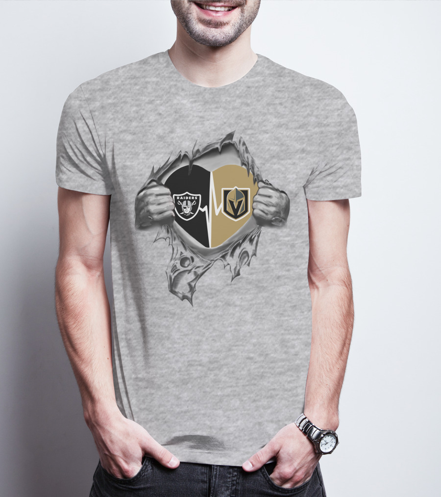 Golden Knights Raiders Heartbeat Fans Passion T-Shirt