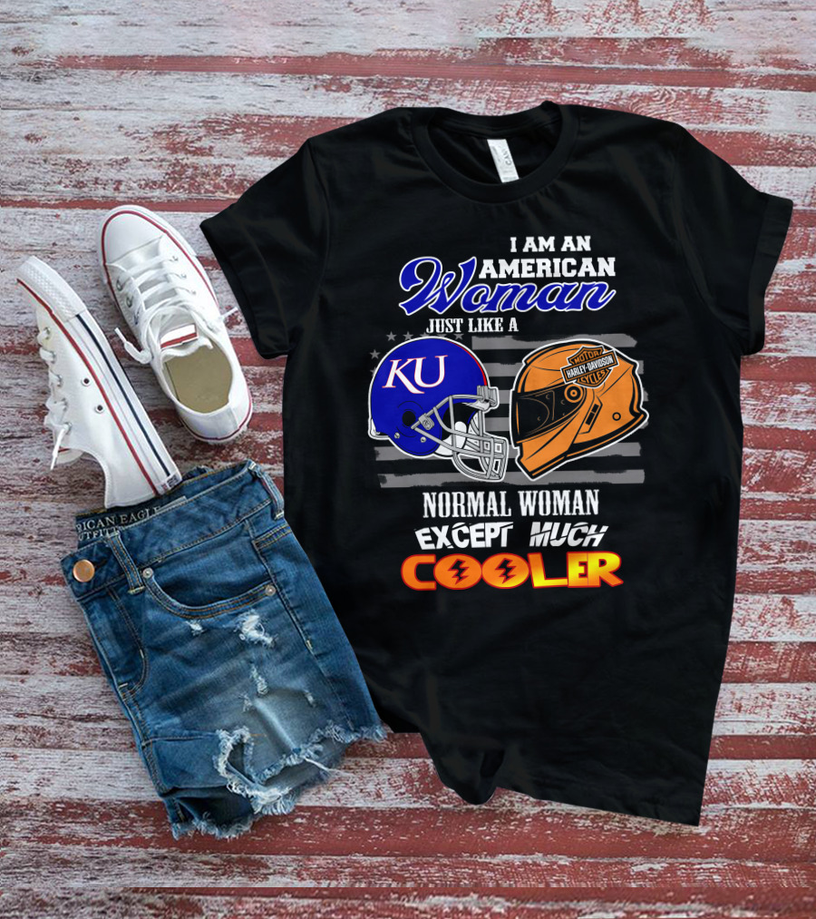 American Woman Ku Helmet Harley Davidson Cooler T-Shirt