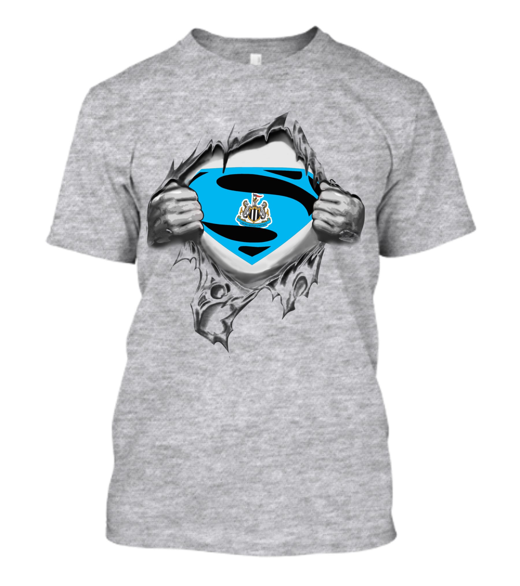 Newcastle United Superman Crest Logo Burst T-Shirt