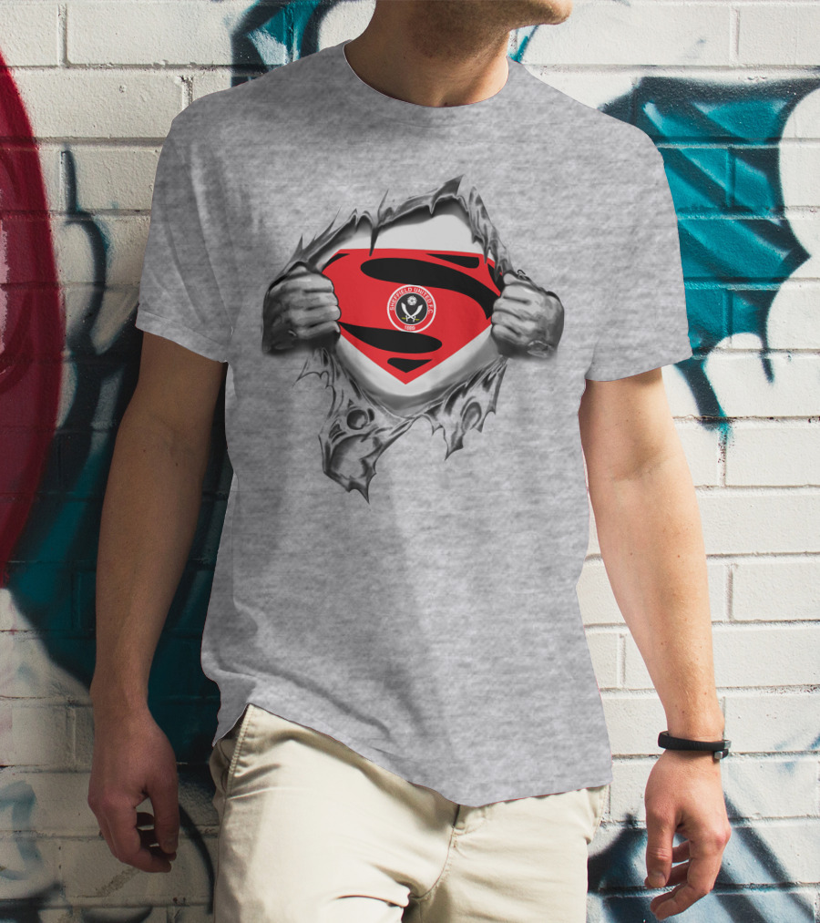 PL Sheffield United Superman Emblem Burst T-Shirt