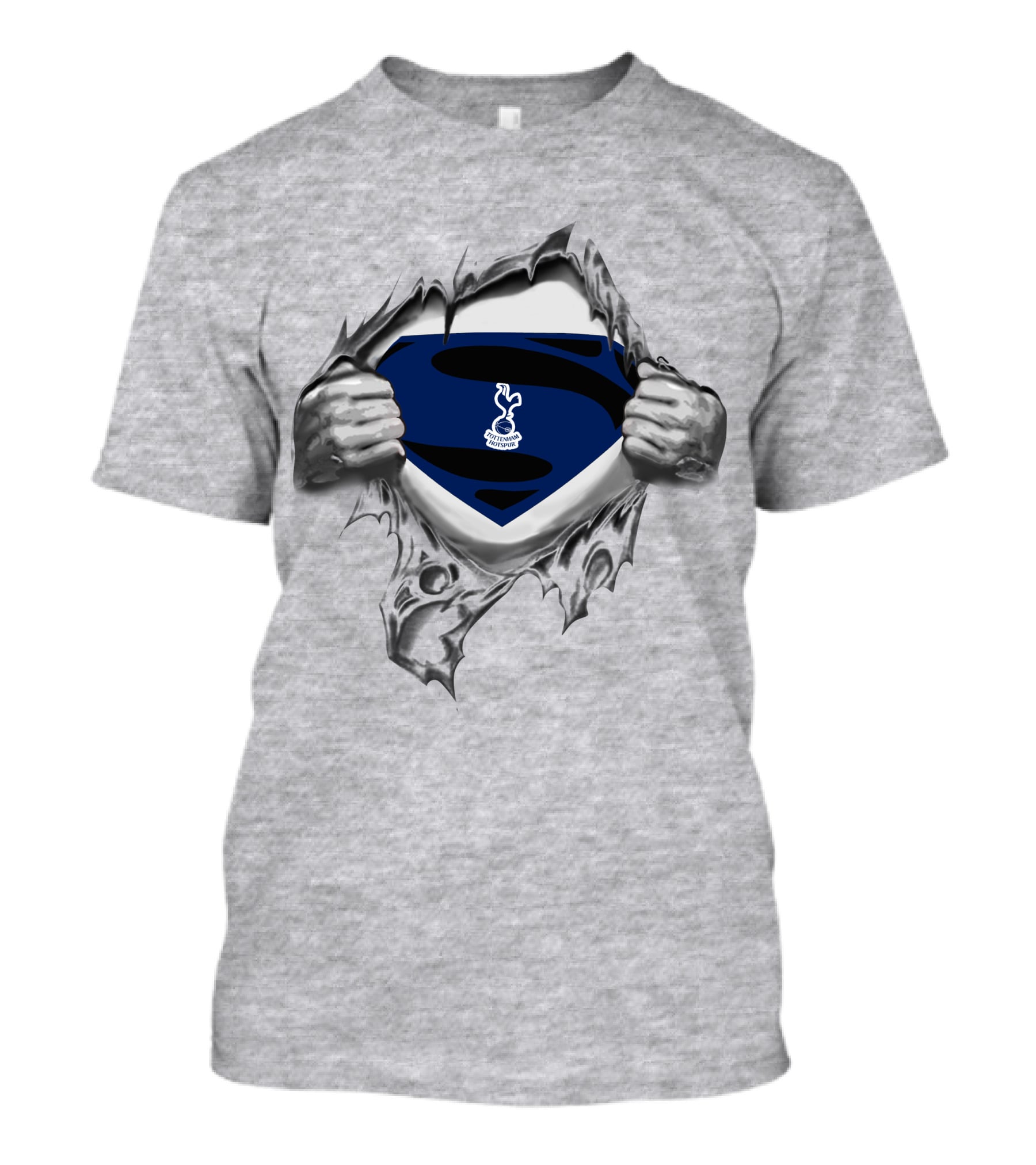 Tottenham Hotspur Superman Emblem Ripped Chest T-Shirt