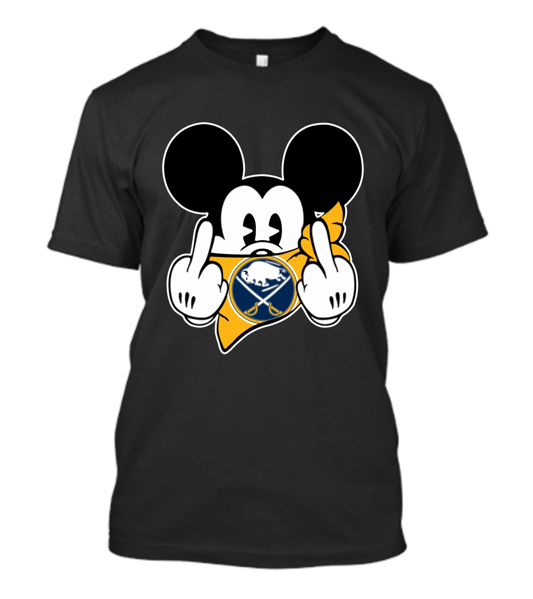 Sabres Mouse Middle Finger Gesture T-Shirt