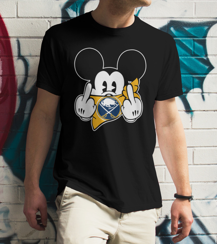 Sabres Mouse Middle Finger Gesture T-Shirt