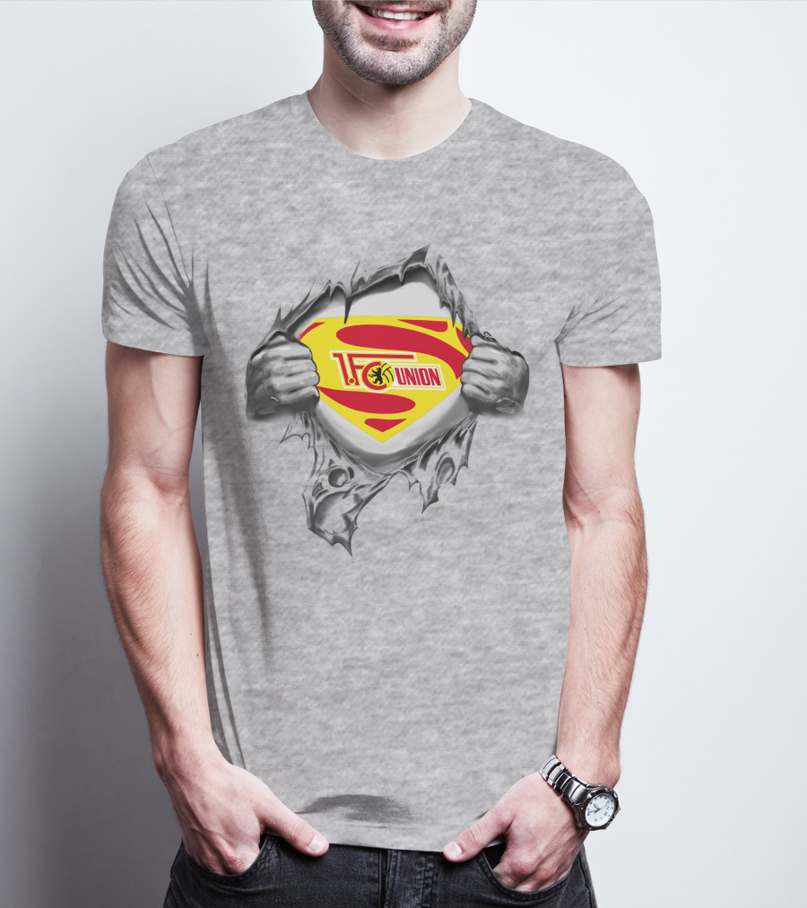 DFL FC Union Berlin Superman Logo Rip T-Shirt