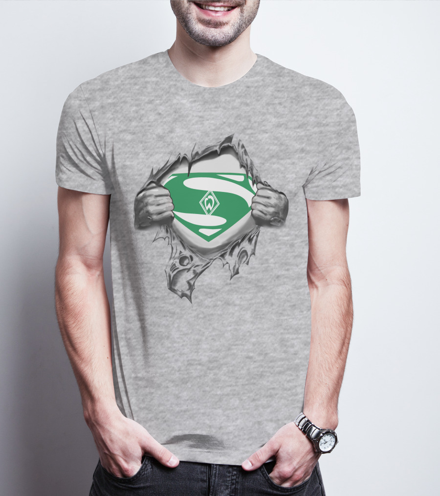 DFL SV Werder Bremen Superman Logo Rip T-Shirt