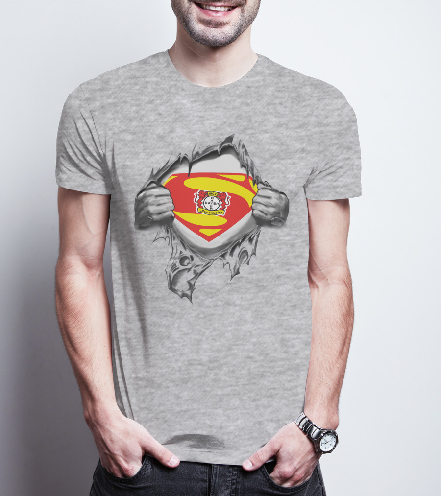 Superman Bayer 04 Leverkusen DFL Logo Tear T-Shirt