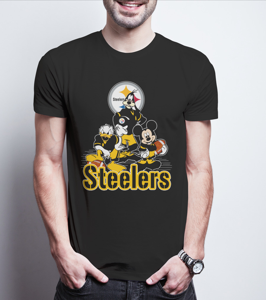 Steelers Mickey Donald Goofy Football Team Friendship T-Shirt
