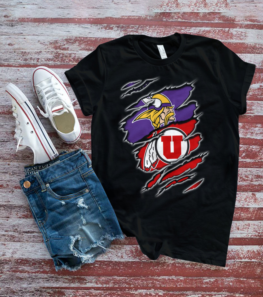 Minnesota Vikings Utah Utes Collaboration T-Shirt