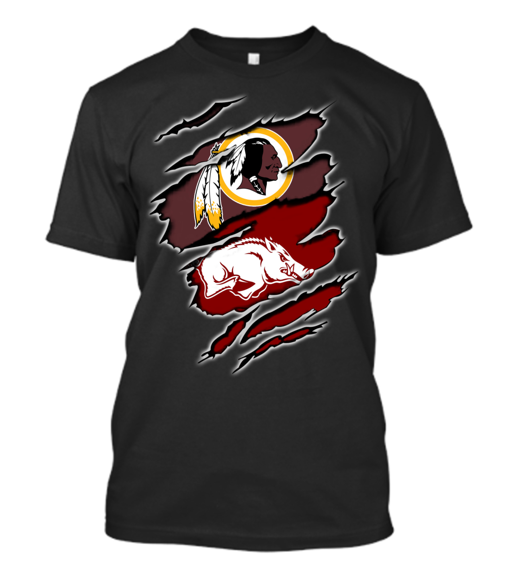Washington Redskins Arkansas Razorbacks Fusion T-Shirt
