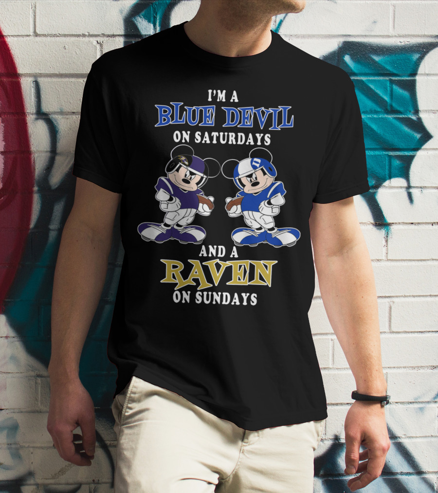 I'm A Blue Devil On Saturdays And A Raven On Sundays T-Shirt