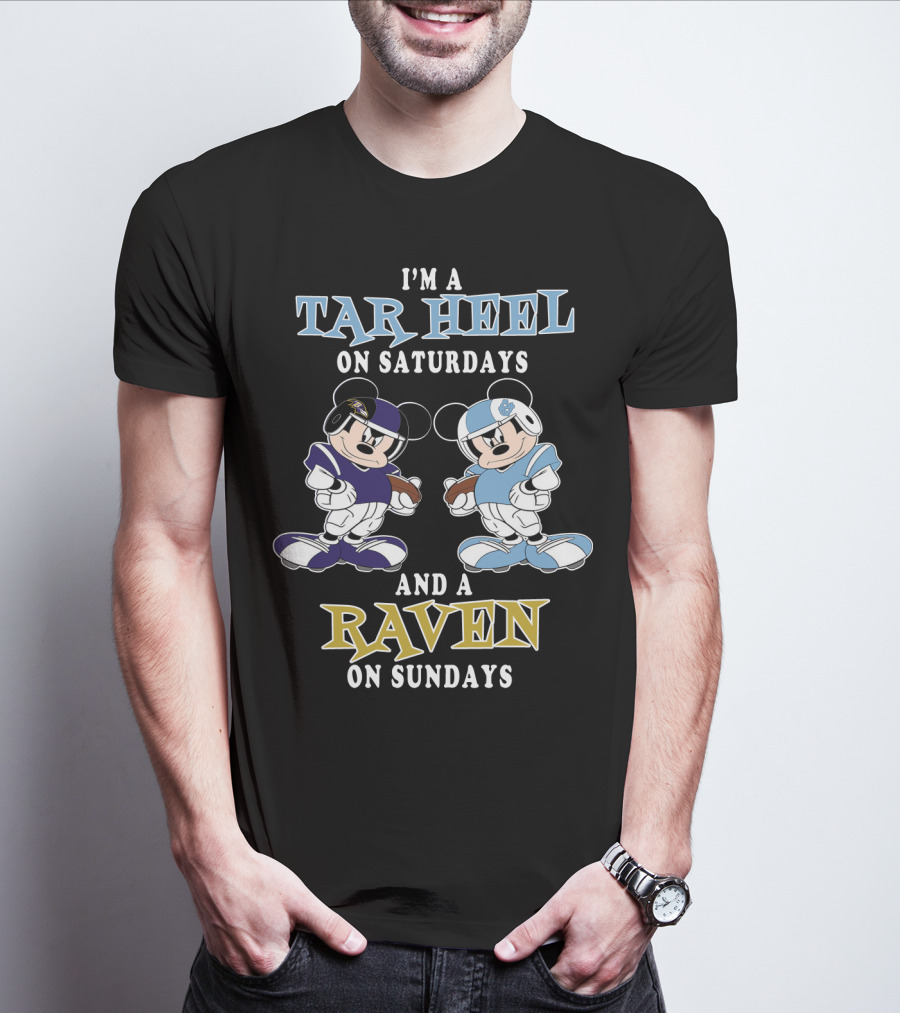 I'm A Tar Heel On Saturdays And A Raven On Sundays T-Shirt
