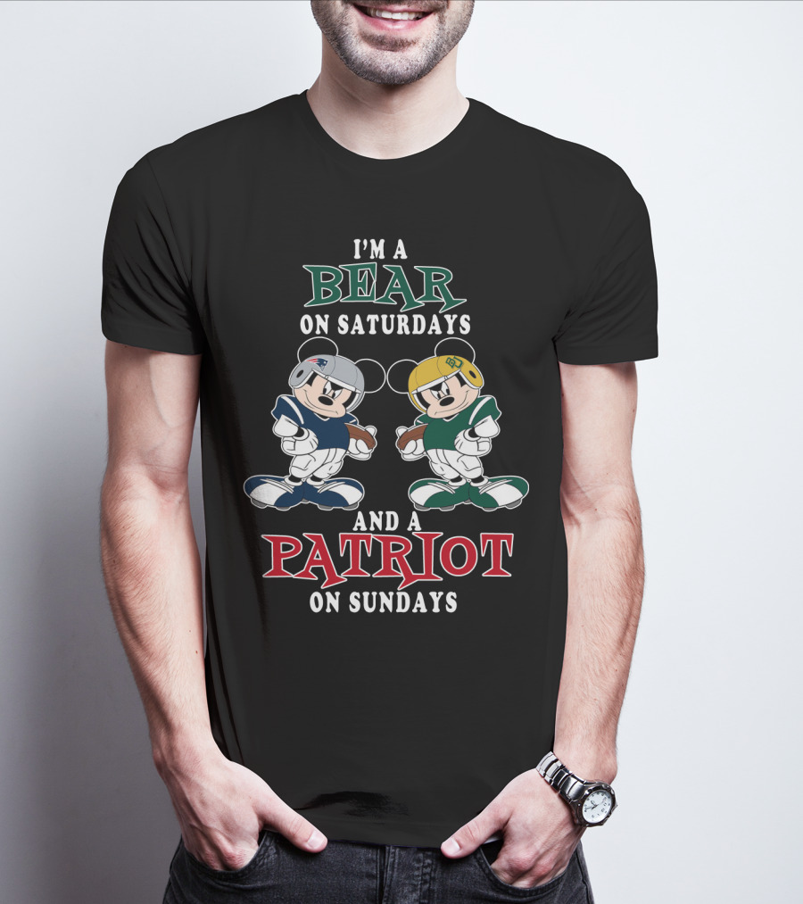 I'm A Bear On Saturdays And A Patriot On Sundays T-Shirt