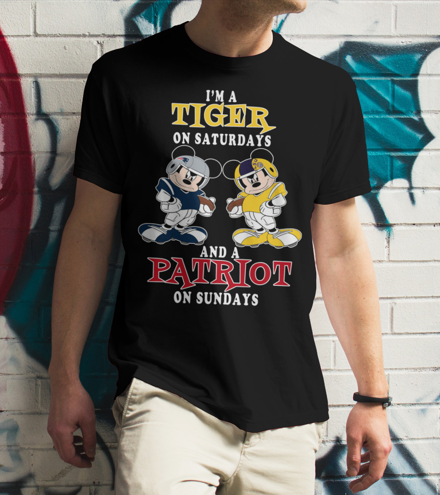 I'm A Tiger On Saturdays And A Patriot On Sundays T-Shirt
